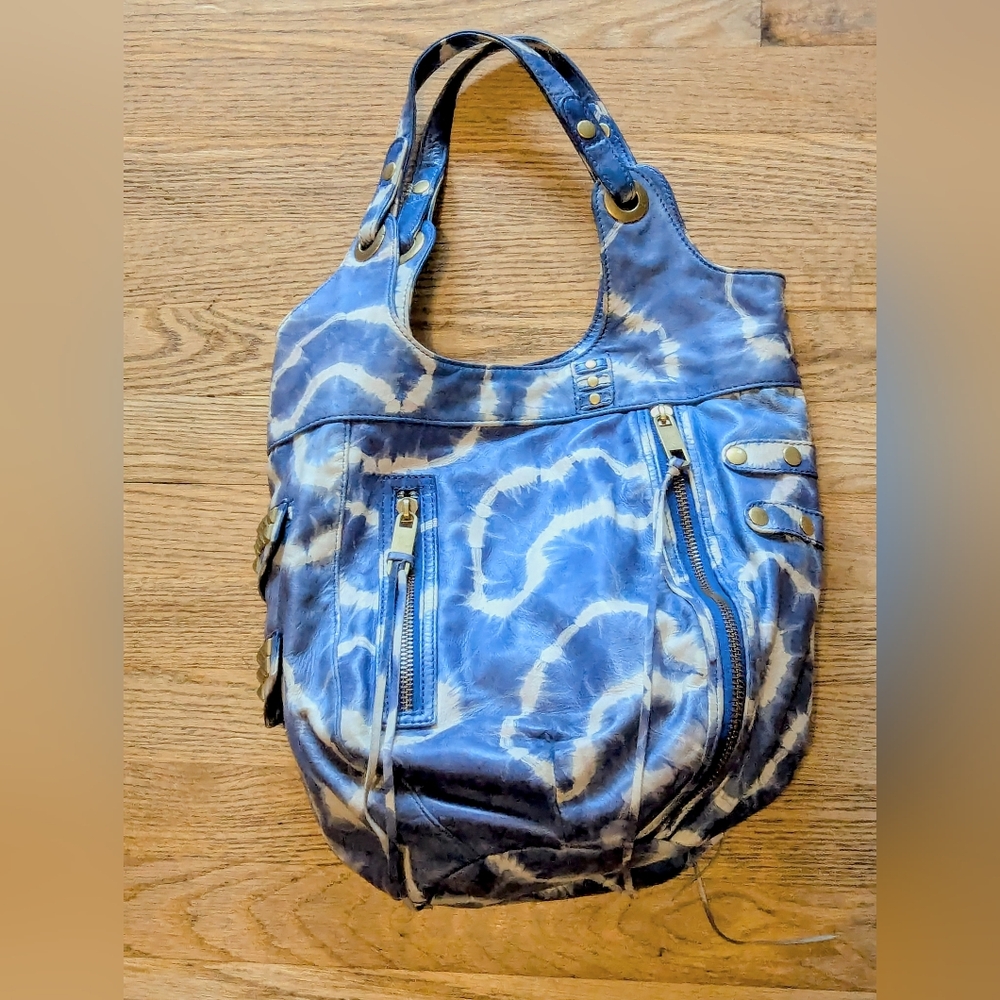 Rebecca MINKOFF Blue Tie Dye Leather Lovers Tote